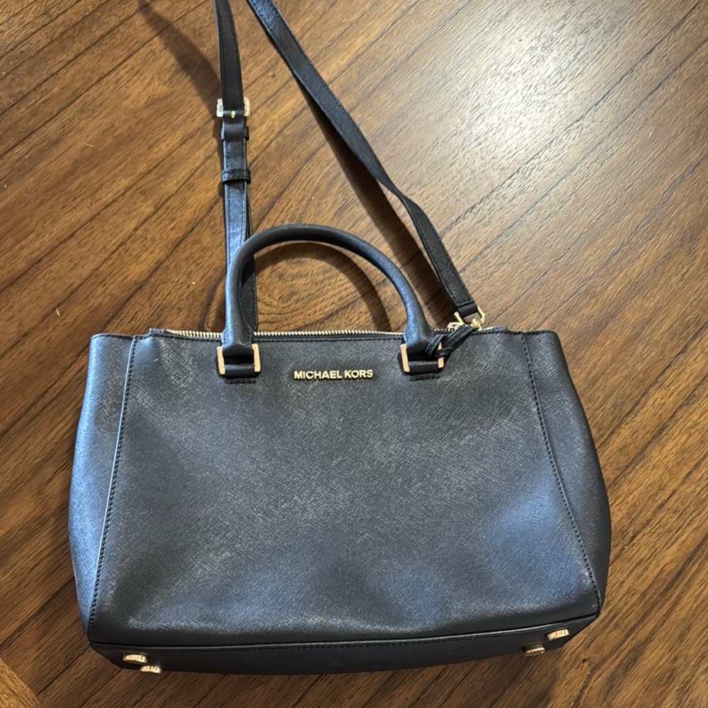 Michael Kors Black Leather Handbag
